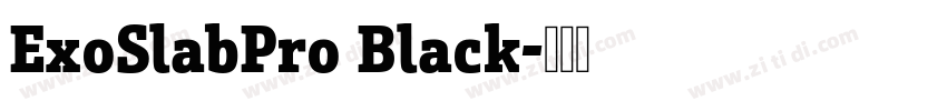 ExoSlabPro Black字体转换